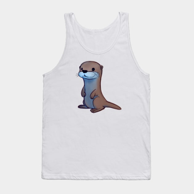 Cute Otter Drawing Tank Top by Play Zoo